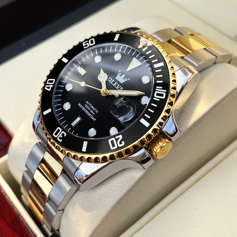 劳力土手表男机械表欧利时绿水鬼黑金表瑞士品牌十大新款男表