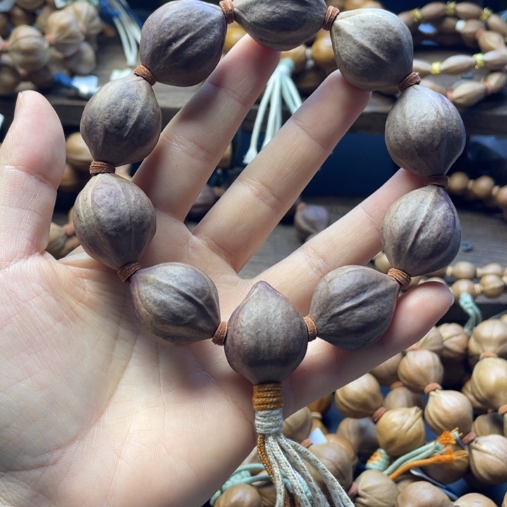 难***楠手串/手链橄榄核紫核22*28
