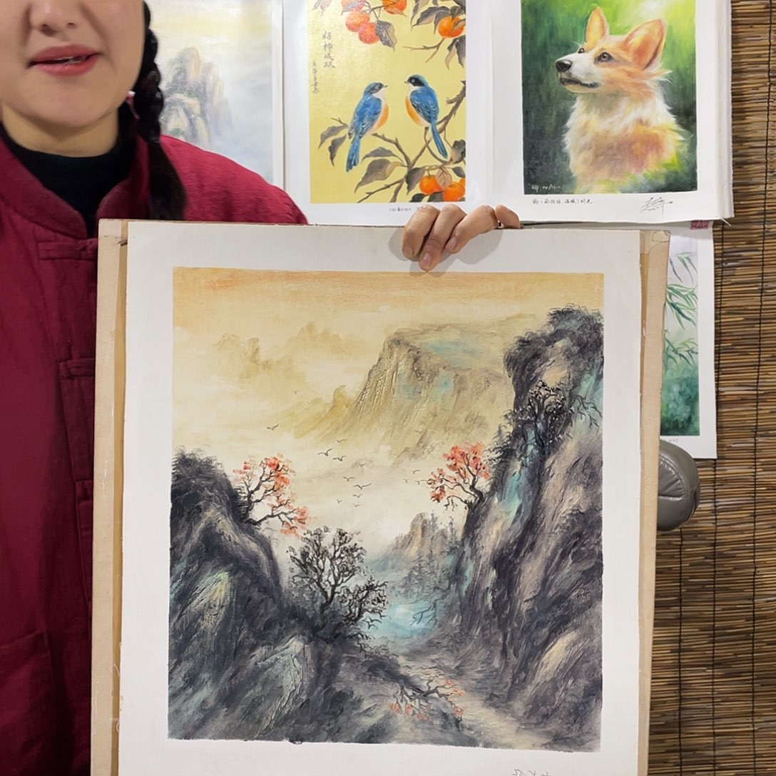 油画薇爽恭喜竞拍成功