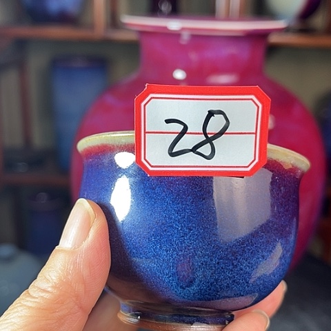 瓷片钧瓷手工艺品杯子