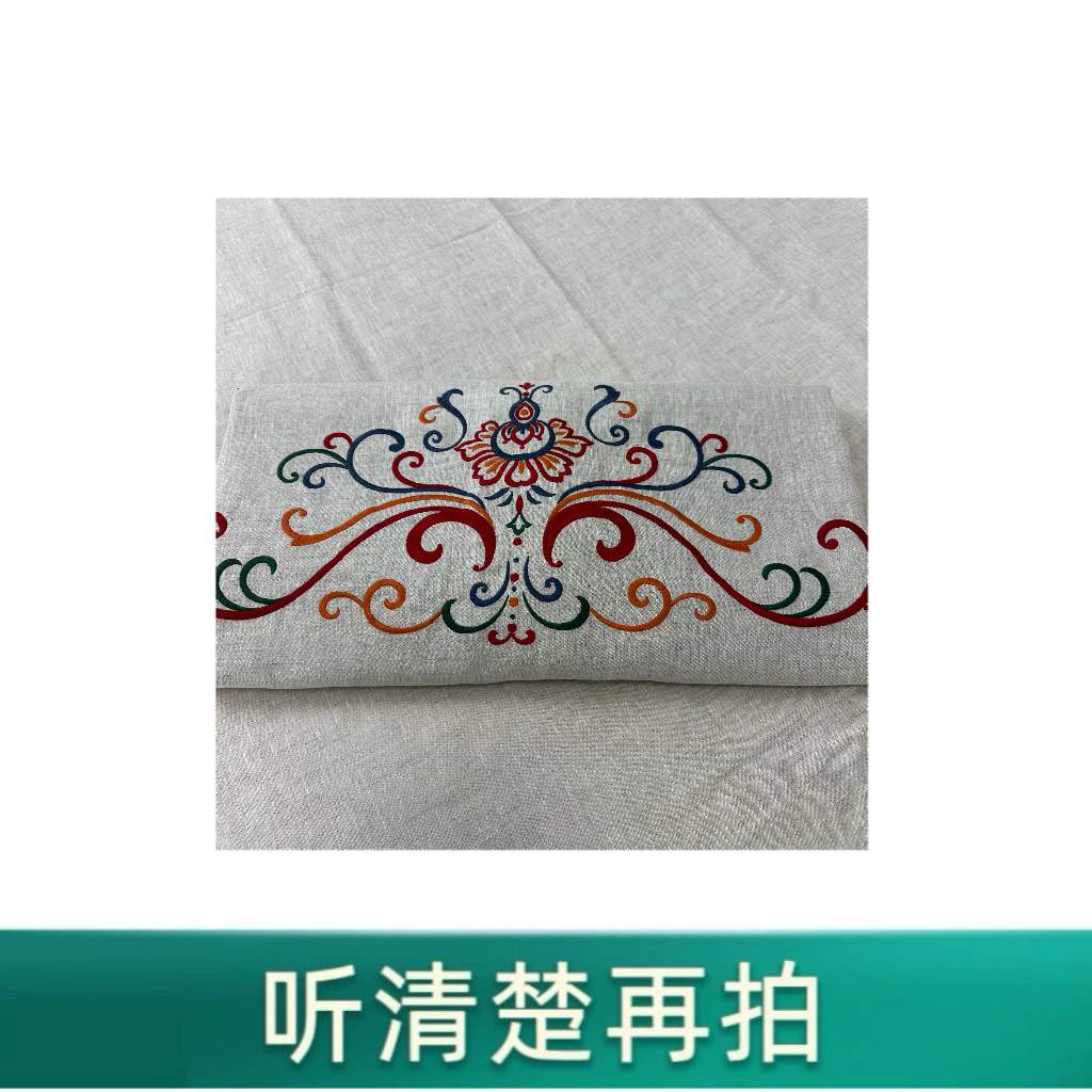 汉麻床品亚麻透气舒适（看清讲解再拍）复古柔软印花凉感国风枕套