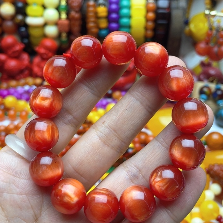 树脂制品13号红色手串