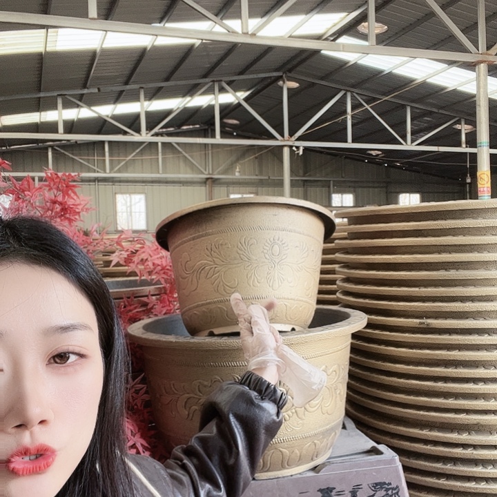 圆形60花盆2个有孔