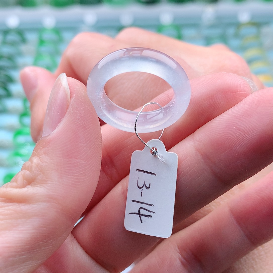 翡翠戒指未镶嵌A货缅甸翡翠