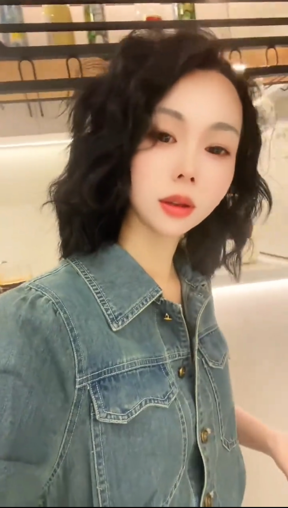 490*薄款修身蕾丝花边收腰牛仔连衣裙