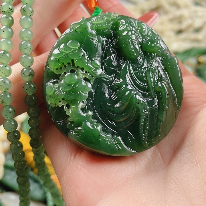 和田玉未镶嵌挂件