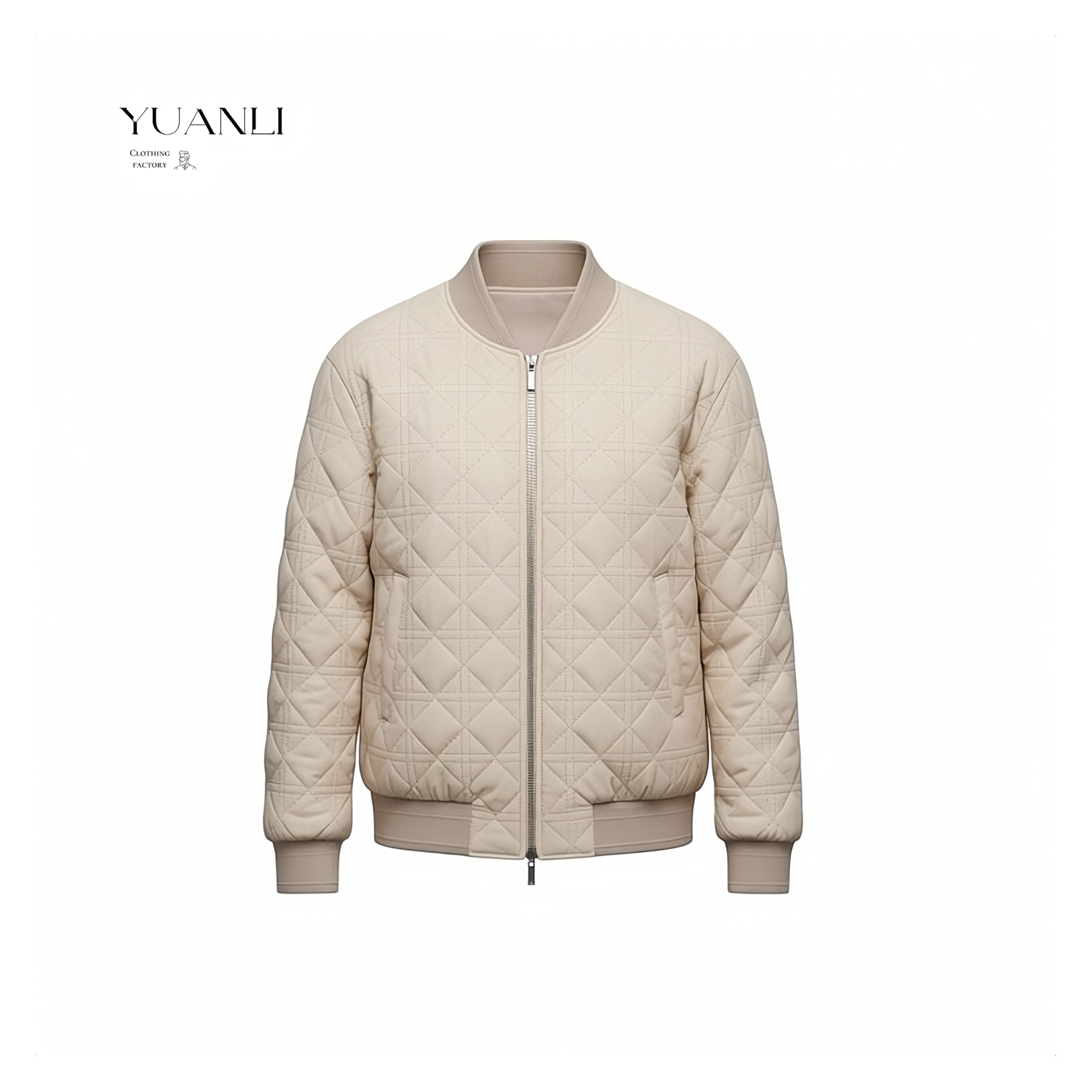 【30501-LY】高奢男装2025秋冬新款男士双面穿藤格纹新雪丽暖绒夹克