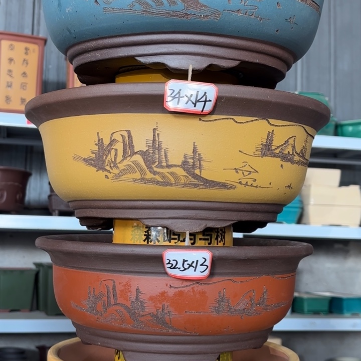 紫砂花盆    100-4。