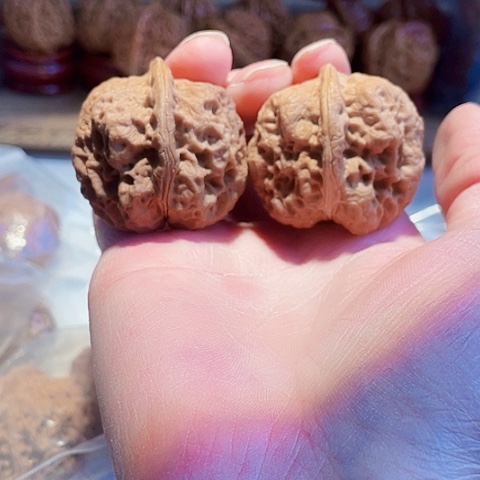 把件文玩核桃果冻成冰带彩磕尖39