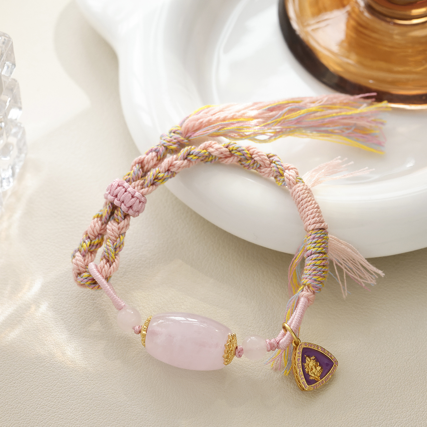 铜合金手链 「绿度母」编织编绳五彩气质轻奢古法中国风潮高端中式