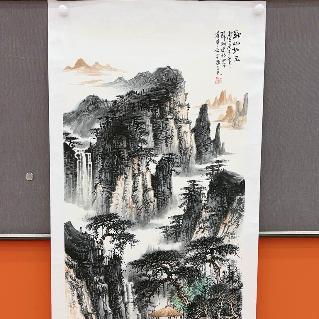 国画唐*运苏珊展览原作