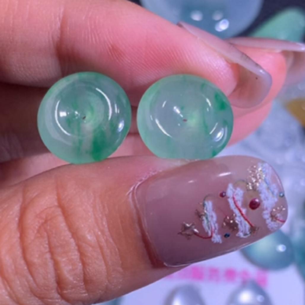 天然缅甸翡翠扣子782