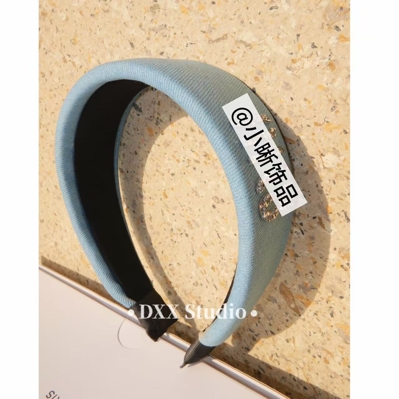 小众设计百搭蓝色系ins发箍47358