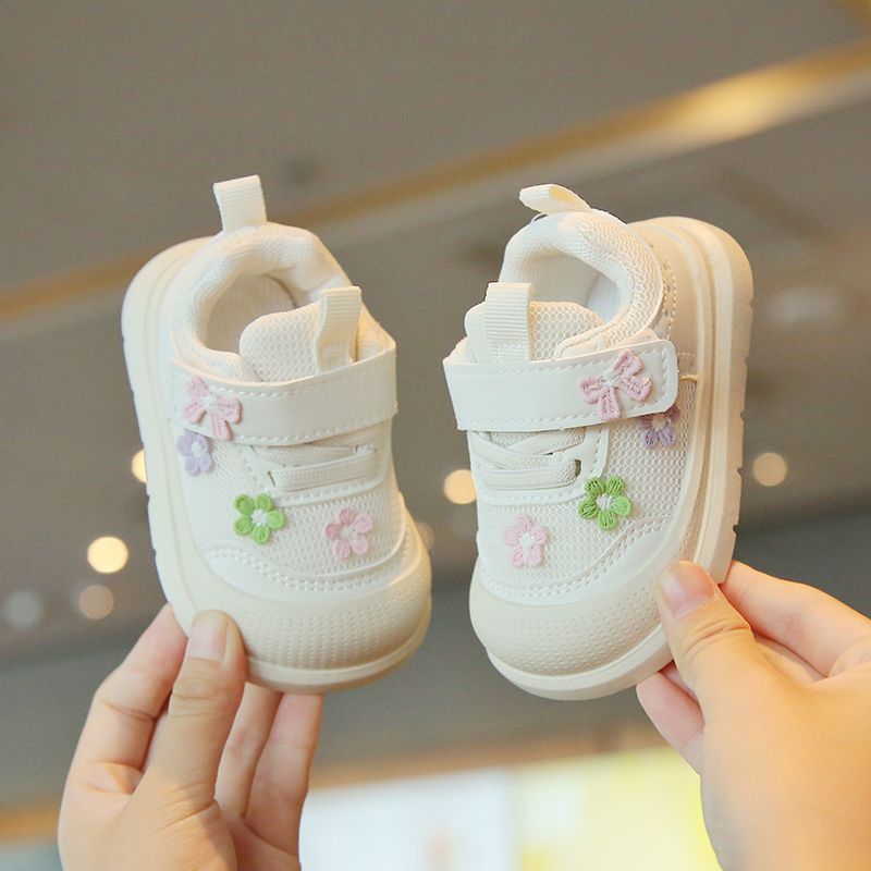 婴幼儿学步鞋春秋款 软底防滑宝宝公主鞋 网面女童单鞋小清新可爱