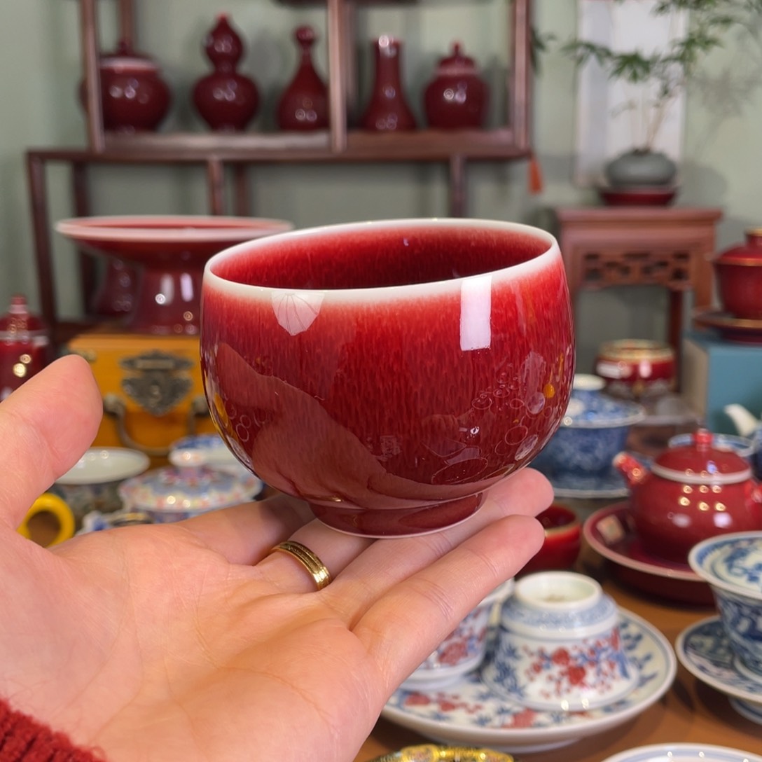 清欢雅玩原矿郎红福利大苹果杯
