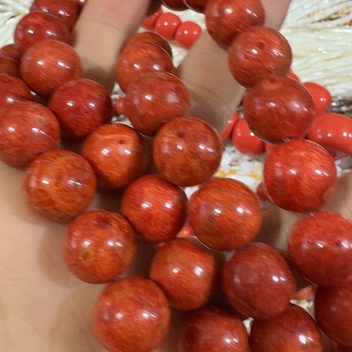 玛瑙/玉髓合金珠宝半成品一条14mm原枝圆珠