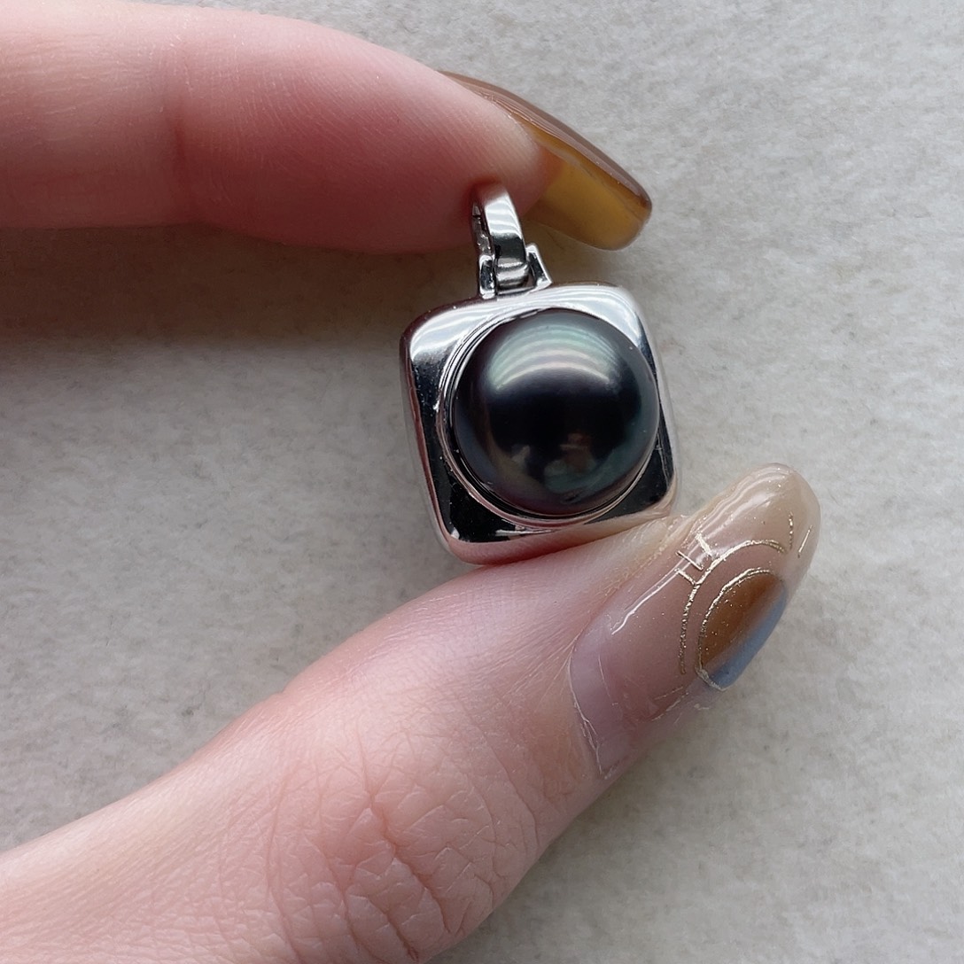 吊坠97海水珍珠银S925镶嵌
