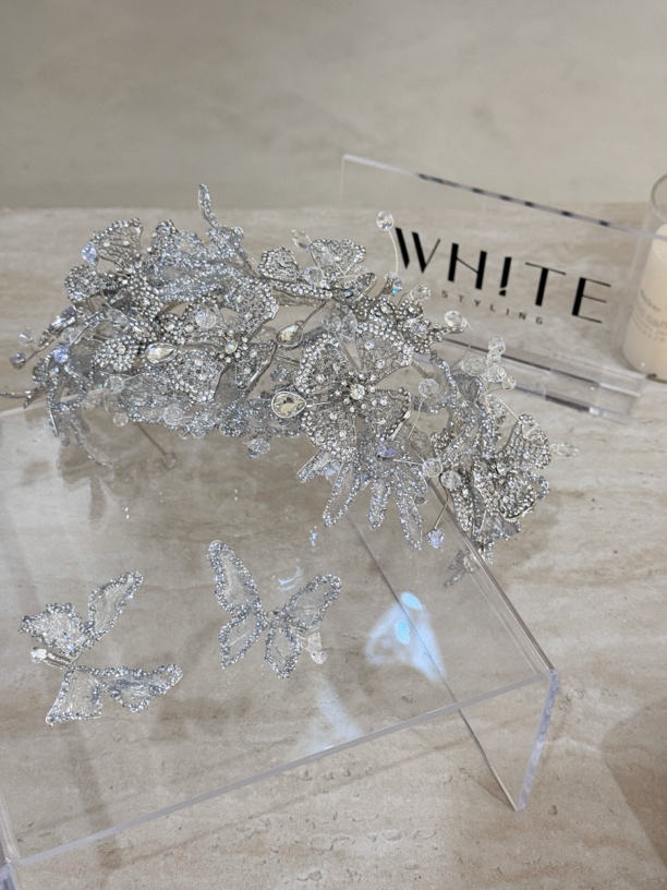 非金属亚克力项链 WHITE饰品｜蝴蝶水疑皇冠