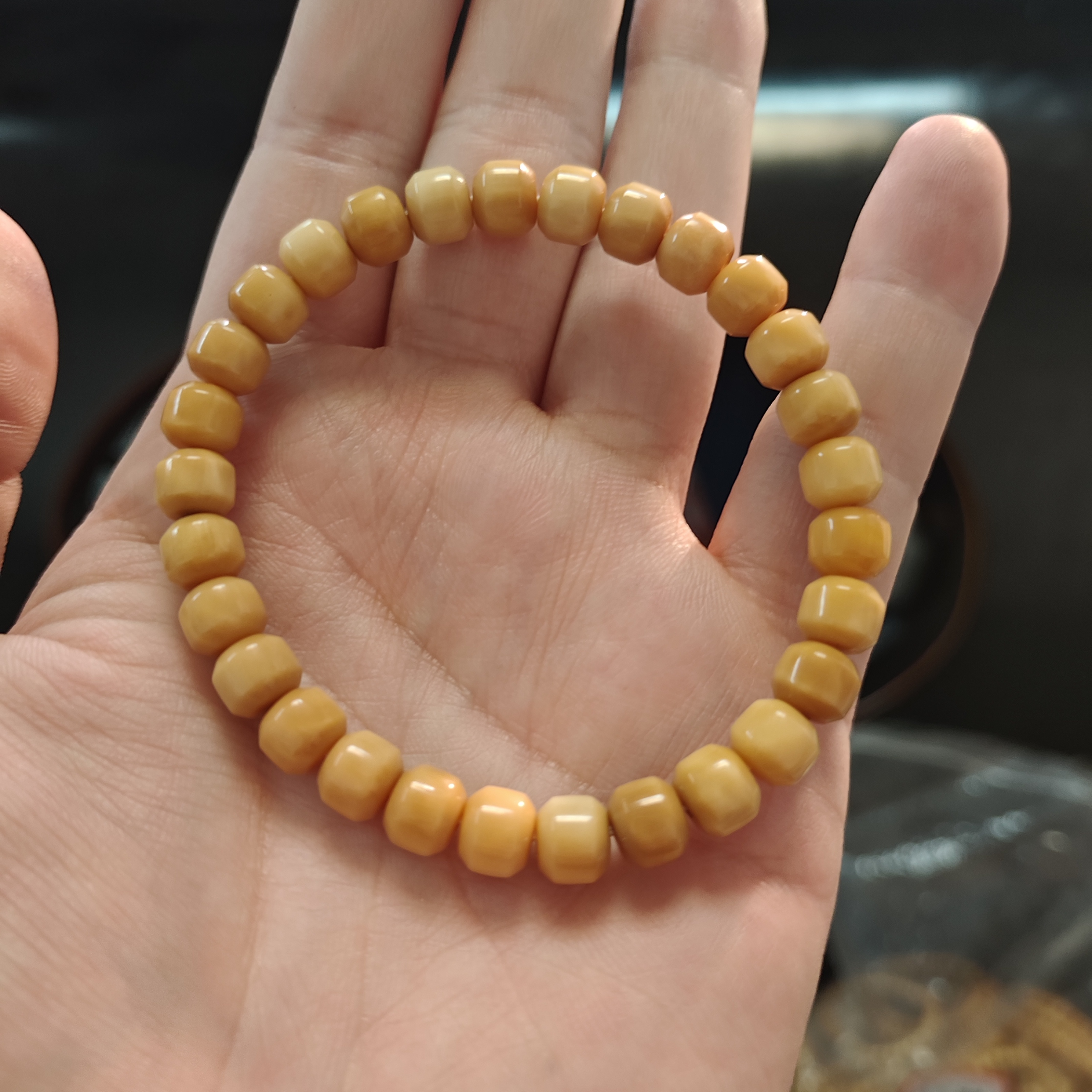 【D8521】龙脊菩提老型车轮珠8mm左右百搭文玩手串