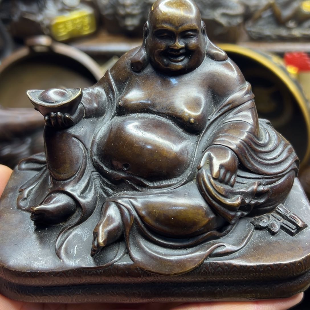 铜摆件欢迎欢迎你