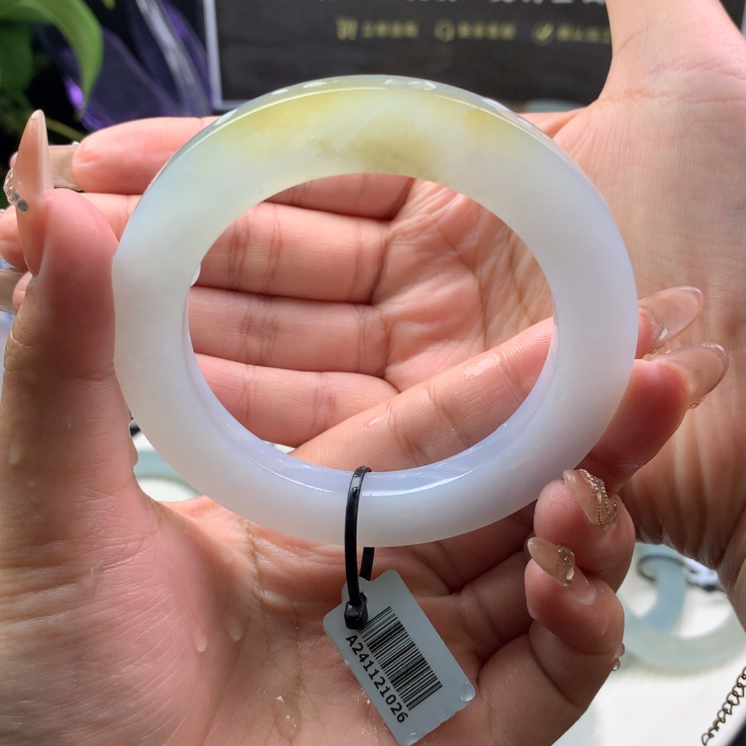 定制翡翠叮当镯未镶嵌56/65 宽6+