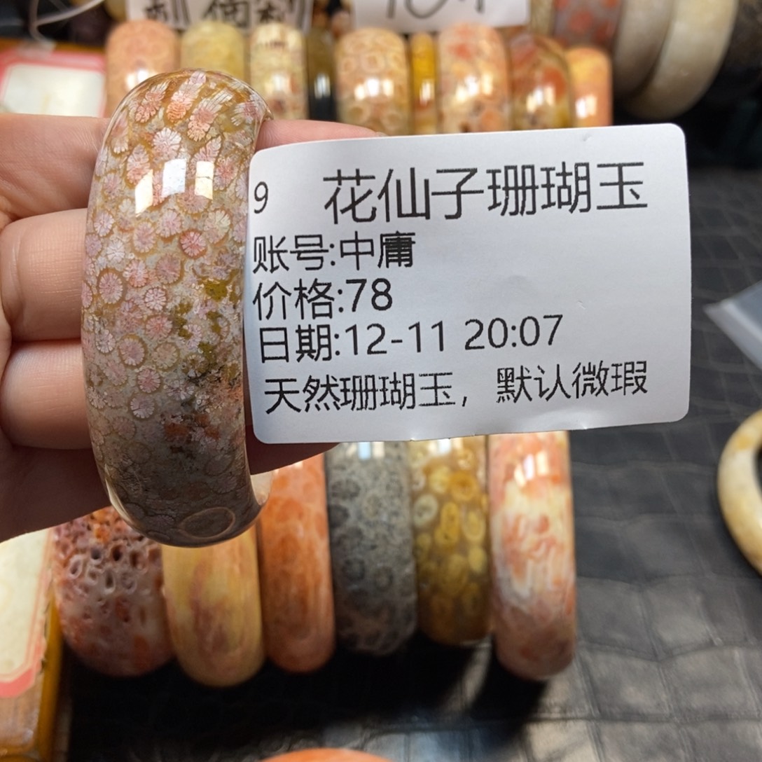 中***庸硅化珊瑚（珊瑚玉）未镶嵌珠宝半成品9