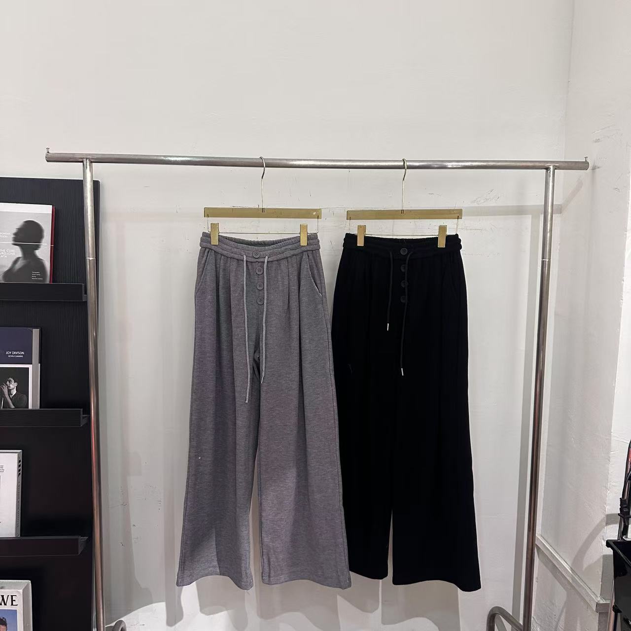 【ARONG阿荣家】洋绒裤好糯的裤子16561-黑灰-ML