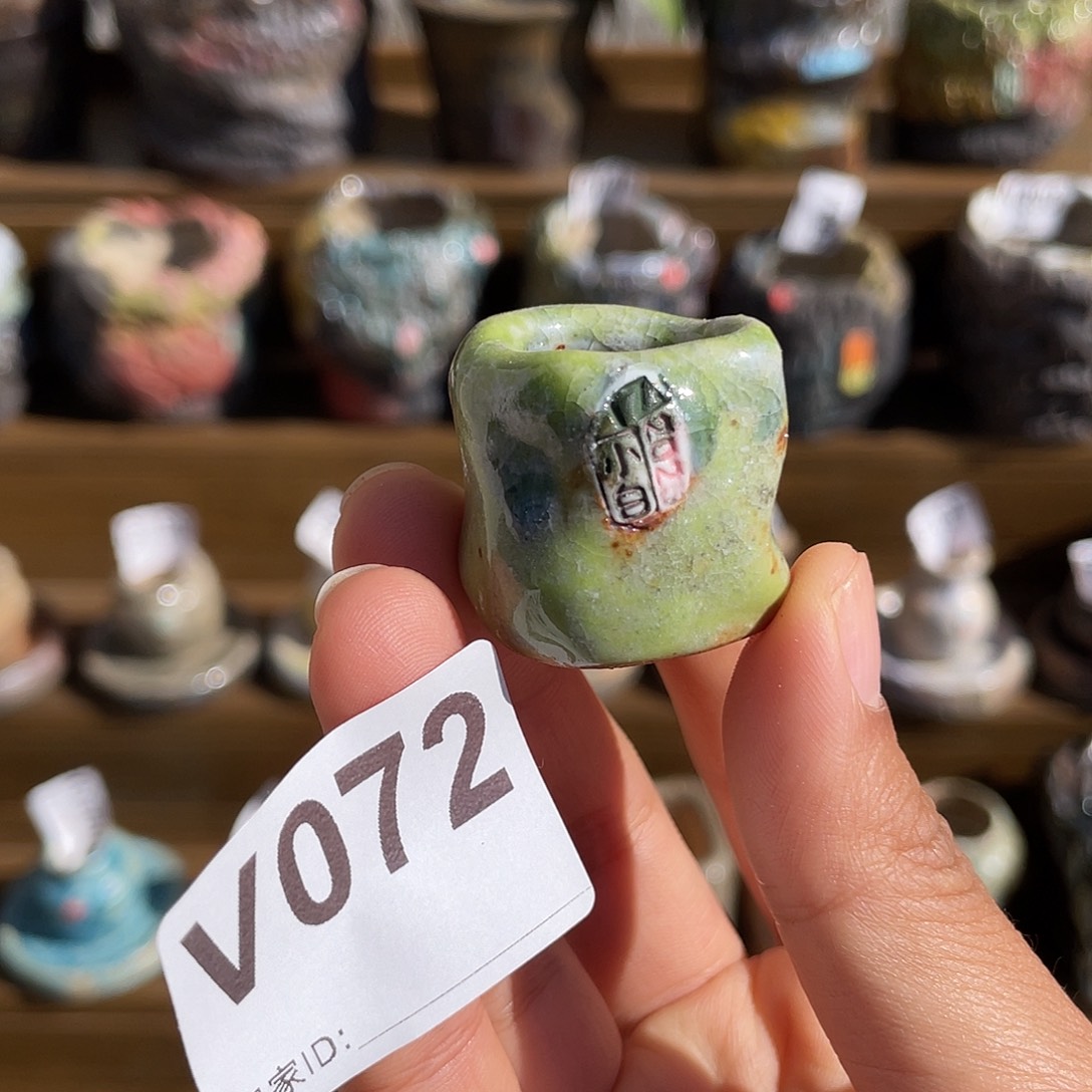 坛子姐花盆 小白孤品 拇指 内口1.7左右