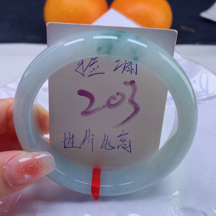 翡翠手镯未镶嵌缅甸天然a货翡翠58.6