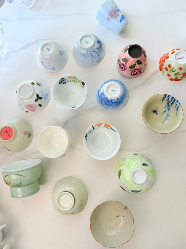 【夏至】80ml左右高颜值陶瓷白瓷主人杯合集茶杯手绘品茗杯茶具家用