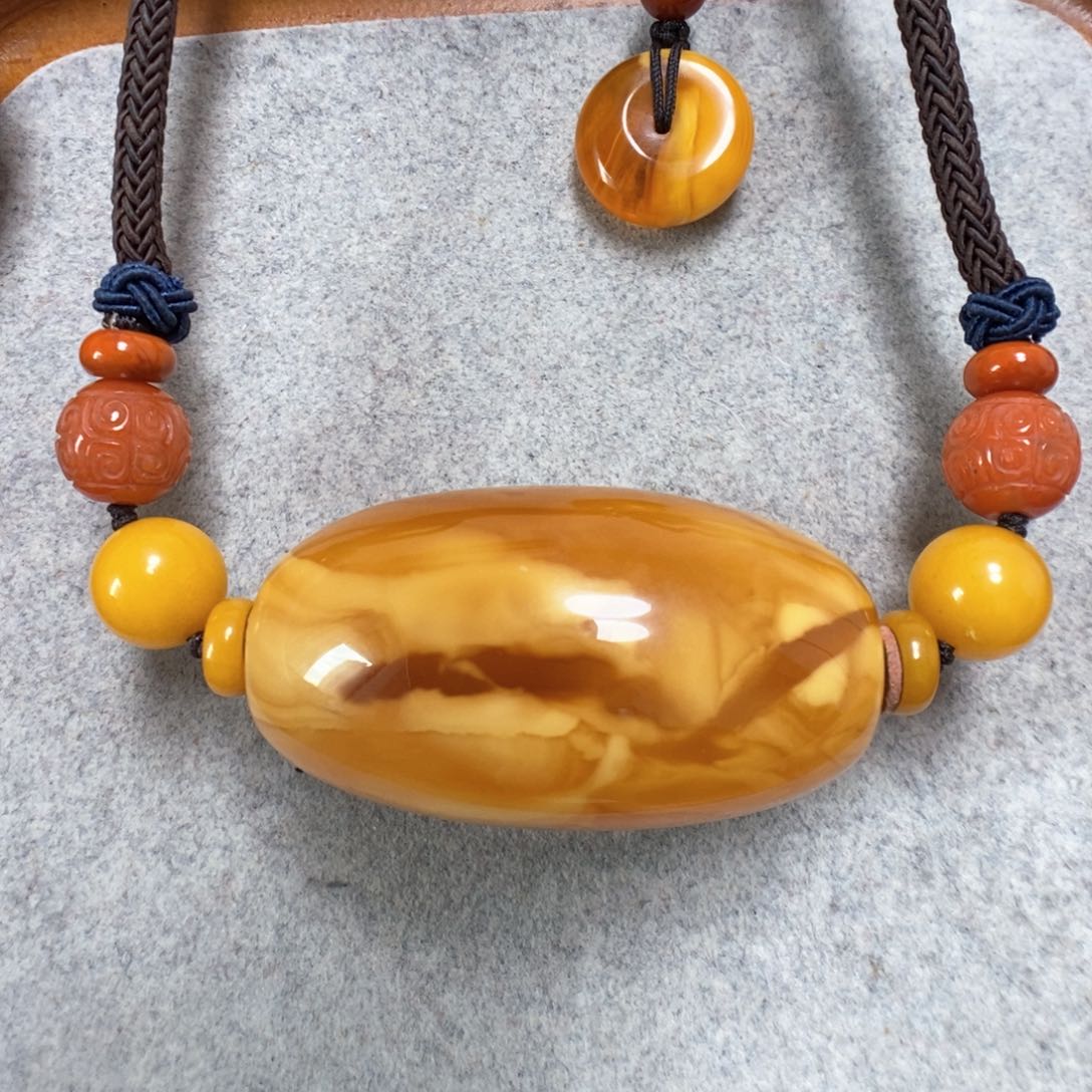 蜜蜡项链未镶嵌蜜蜡锁骨