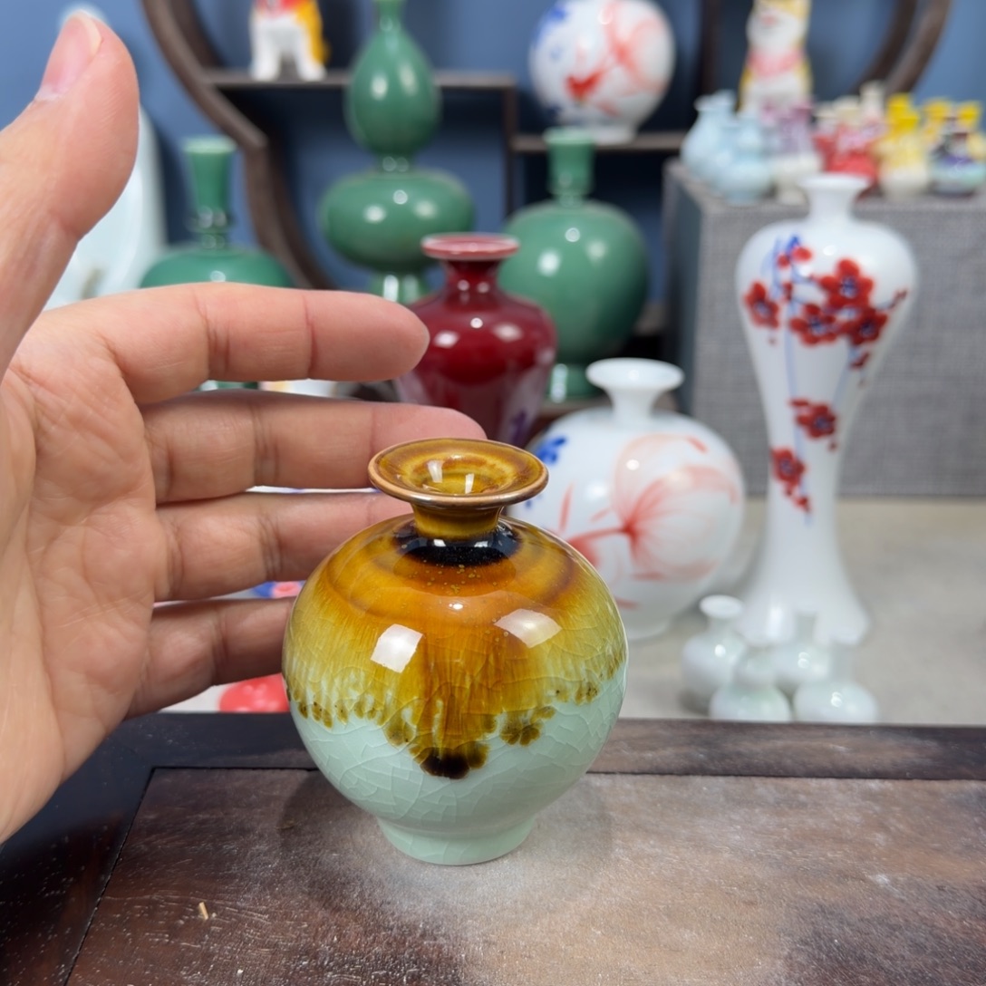 陶瓷手工小花器摆件