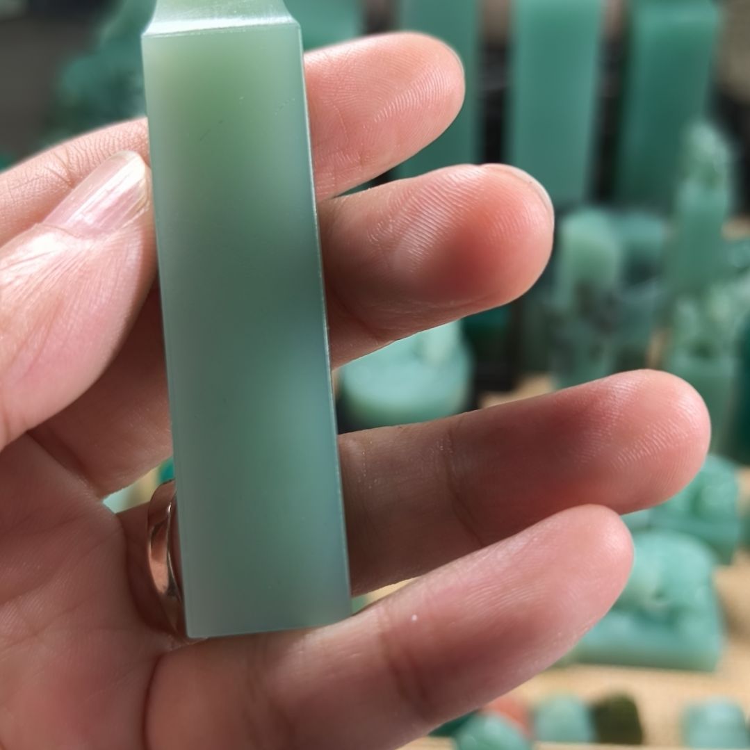 海***！寿山石印石梅子青印章1