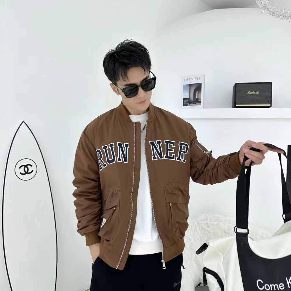 春秋高街时尚潮牌夹克美拉德休闲帅气百搭棒球服男士