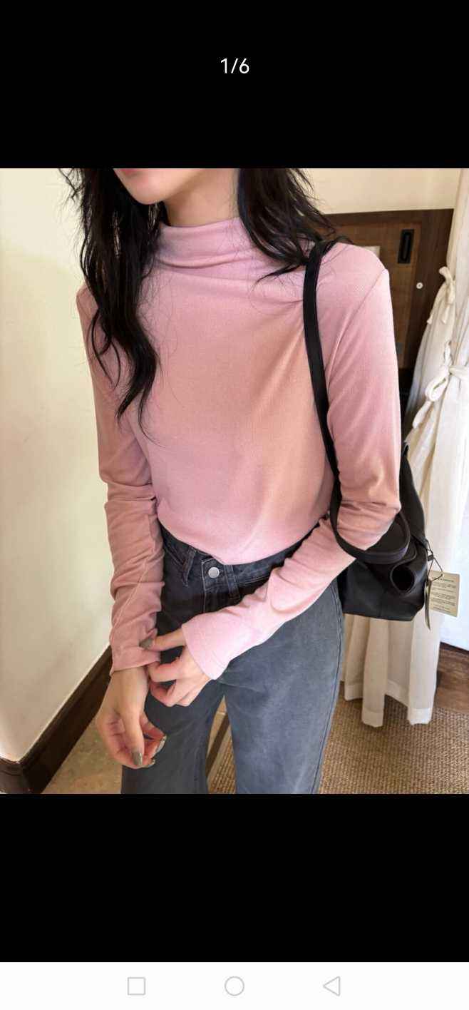 ins风常规款堆领磨毛打底