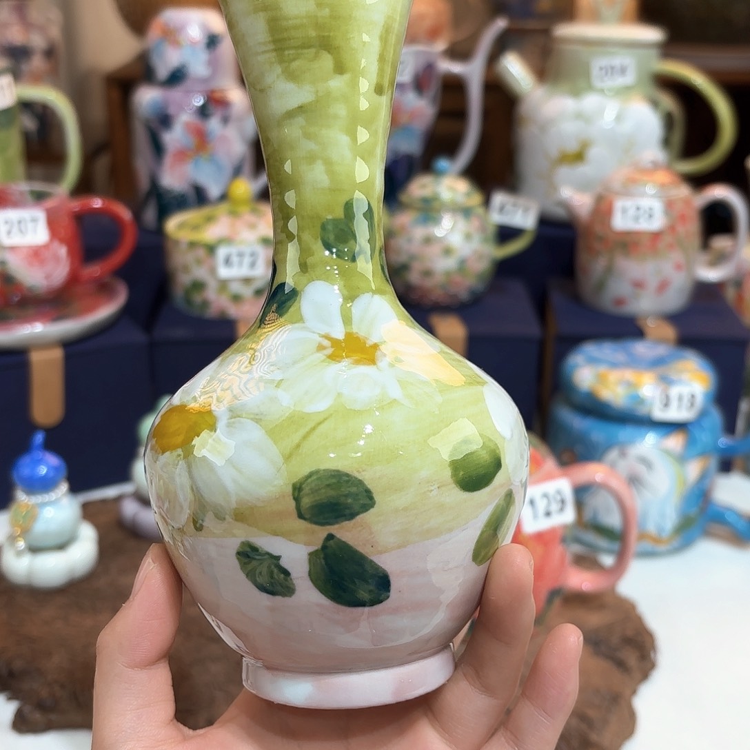 景德镇手绘高温釉下彩陶瓷茶具