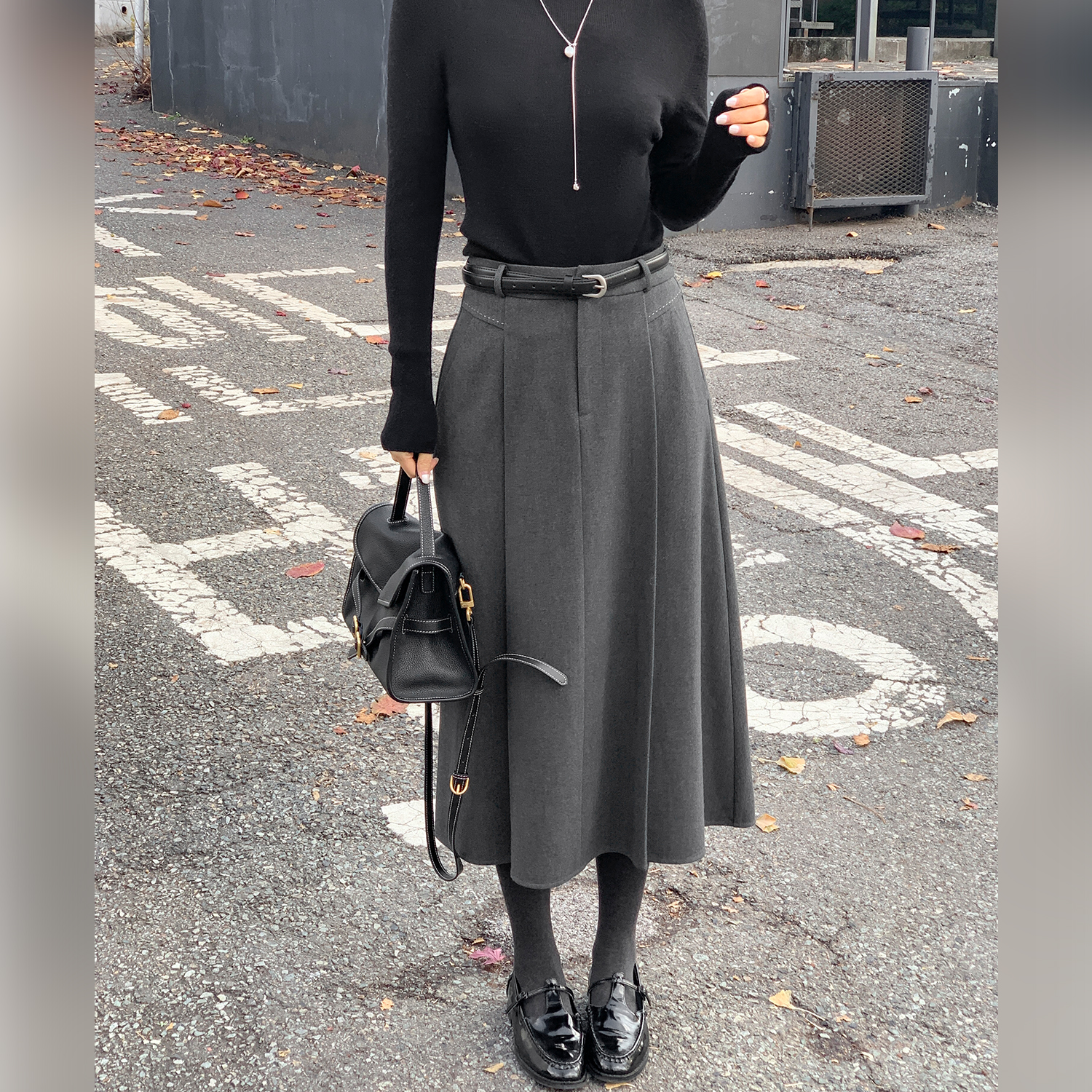 现货【双十二92折】【满分优雅】FS510X011-P 高腰半身裙