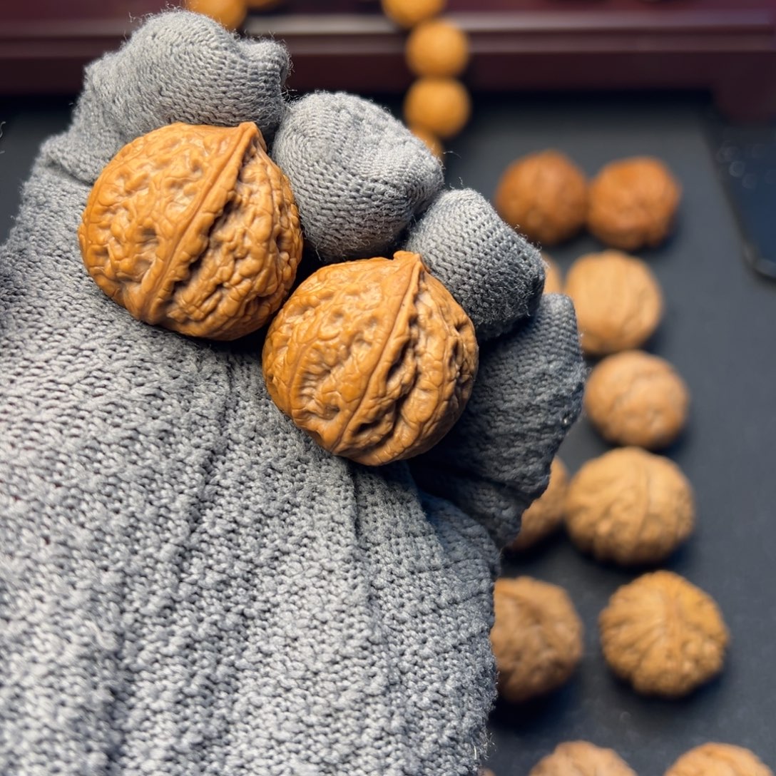 文***少文玩核桃把件龙骨一道筋