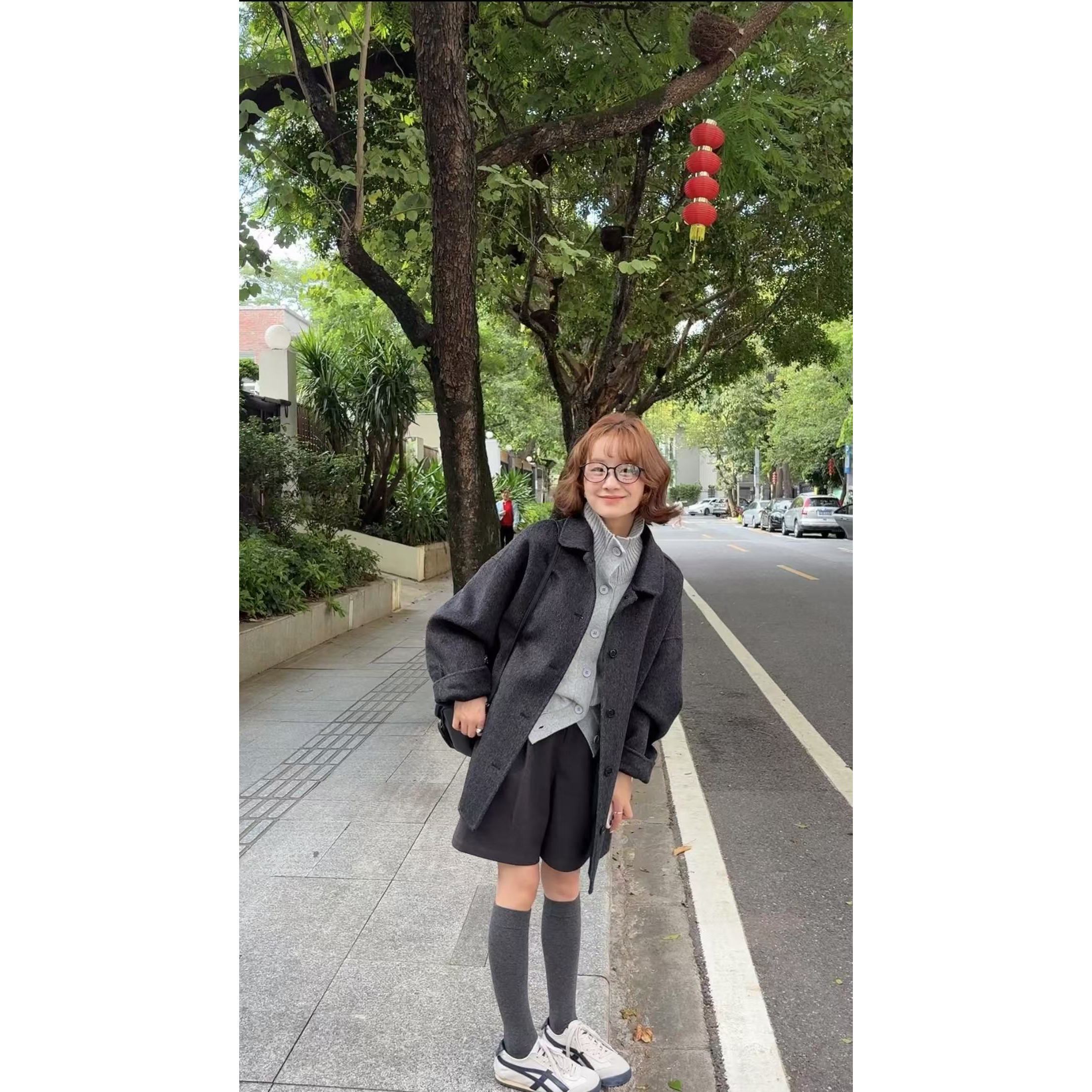 J-507短#【初雪降临】双面手工100羊毛中长款毛呢外套