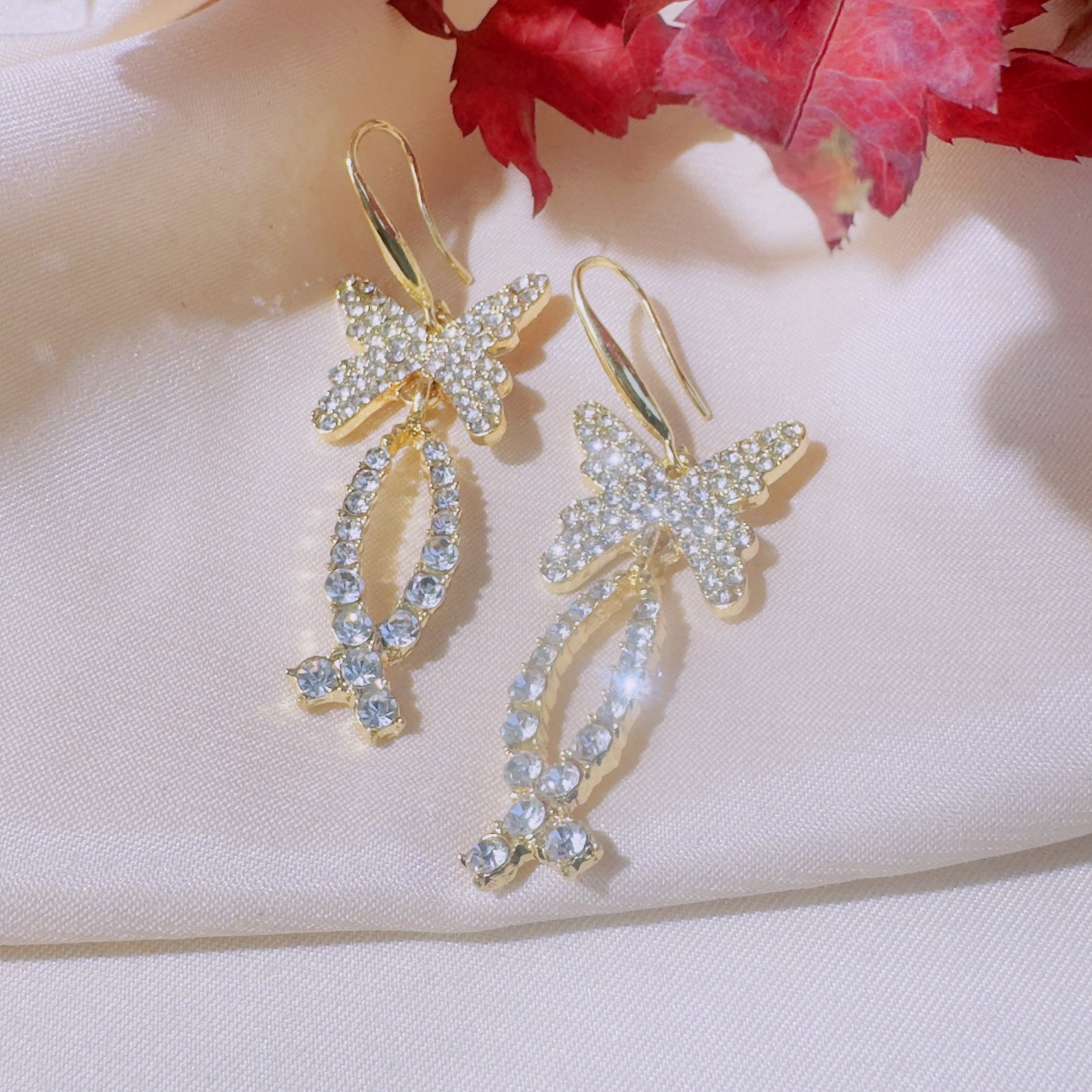 铜合金耳饰 气质轻奢百搭简约优雅精致网红设计师耳环F3052