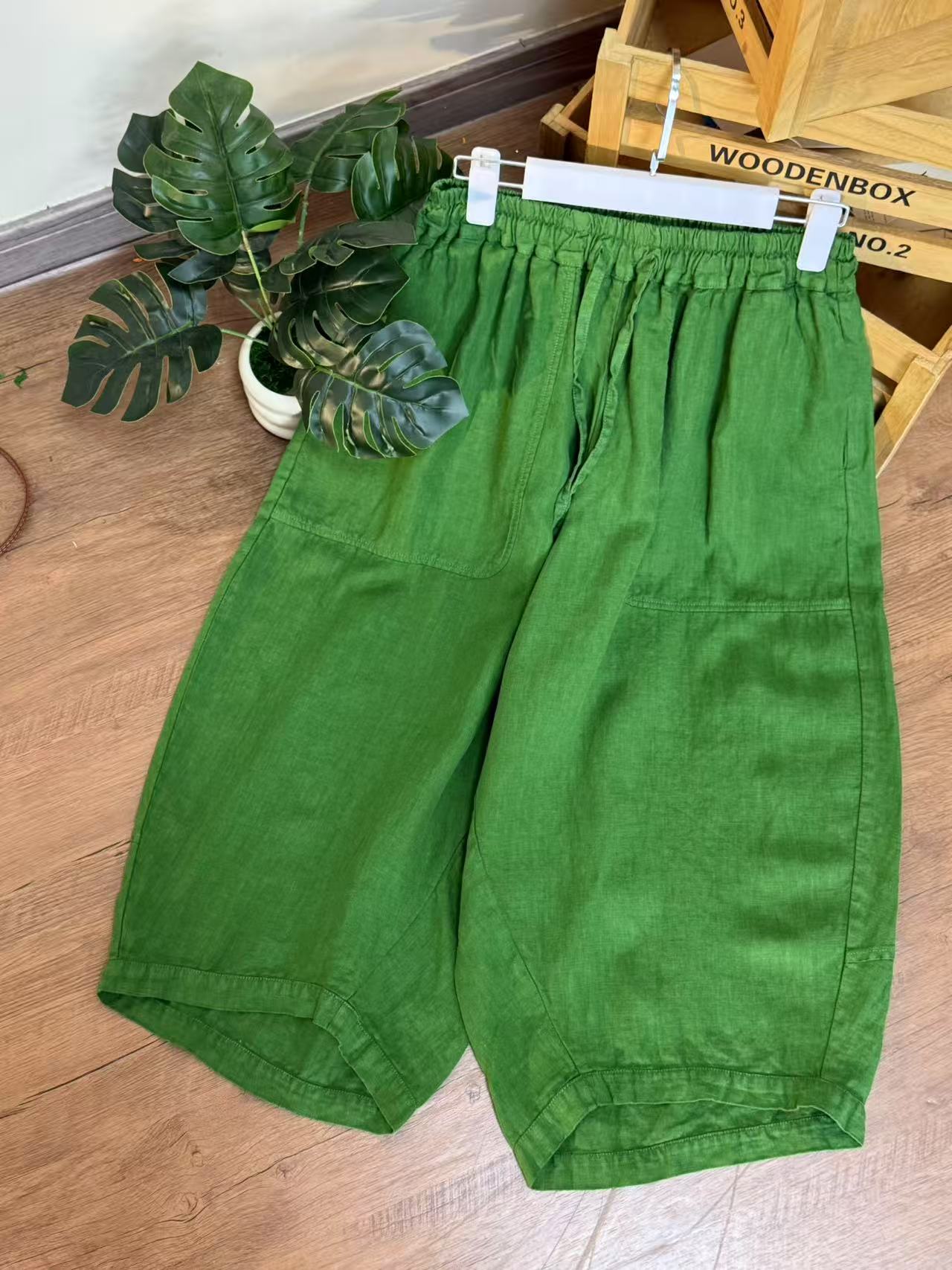 【云目悠悠】春夏季女士多巴胺色系纯色南瓜裤-2025468