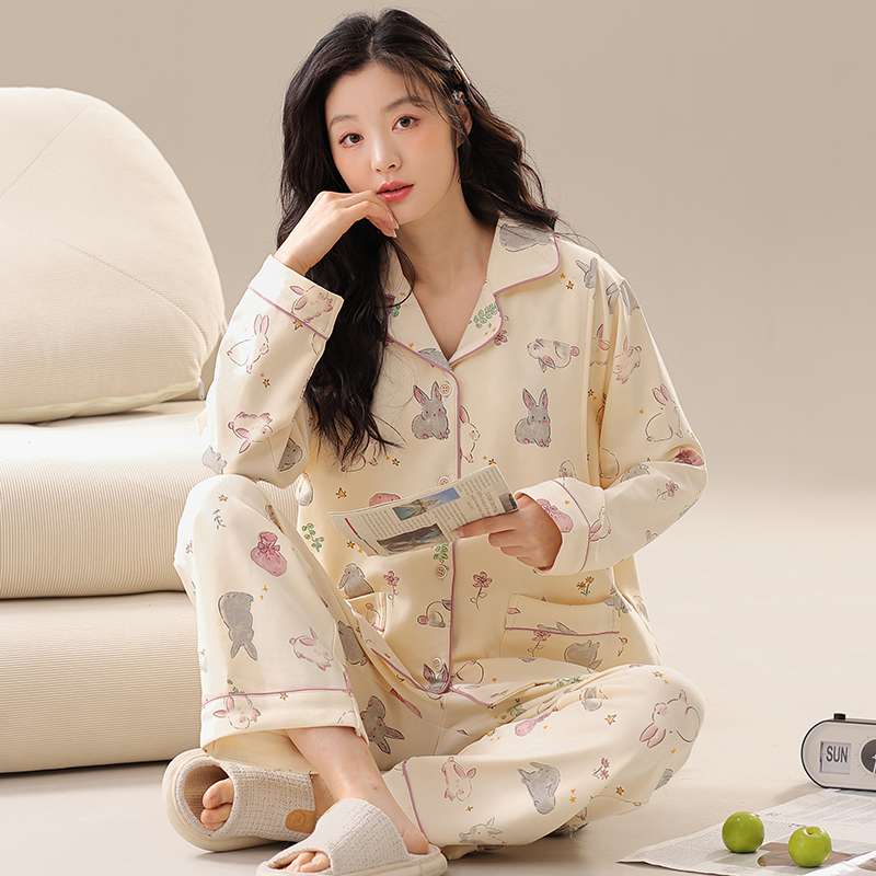 猫人冬季春秋季孕妇月子服睡衣女休闲产后喂奶秋冬款家居服长袖怀