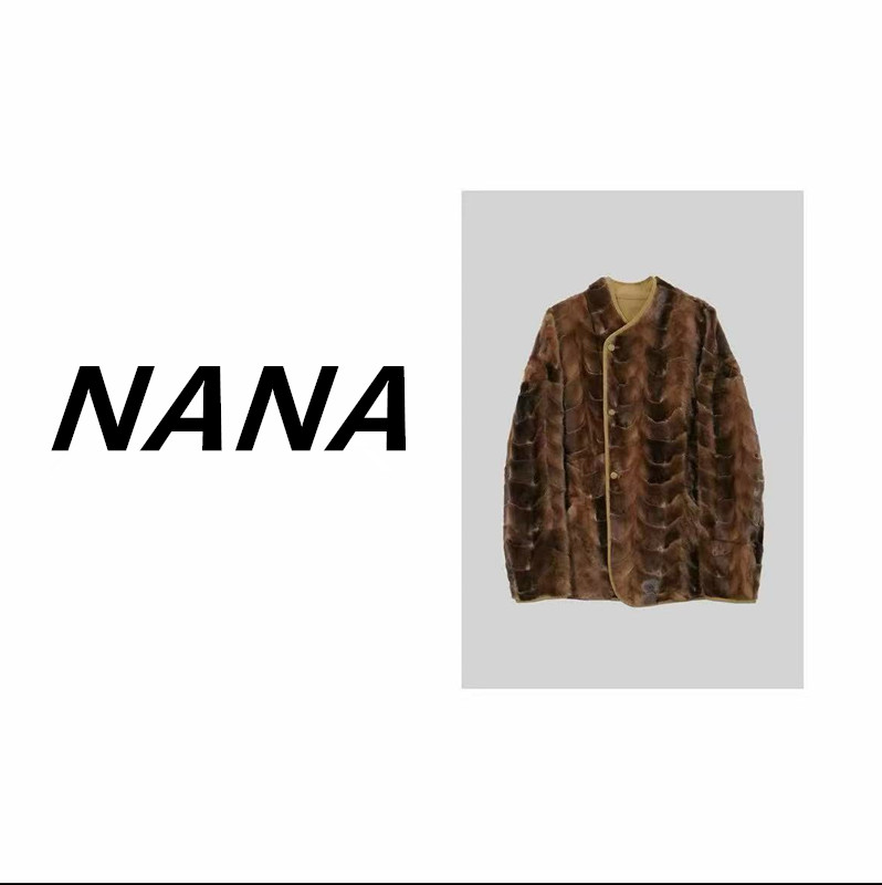 【NANA】海浪     双面立领保暖貂皮外套GM25711