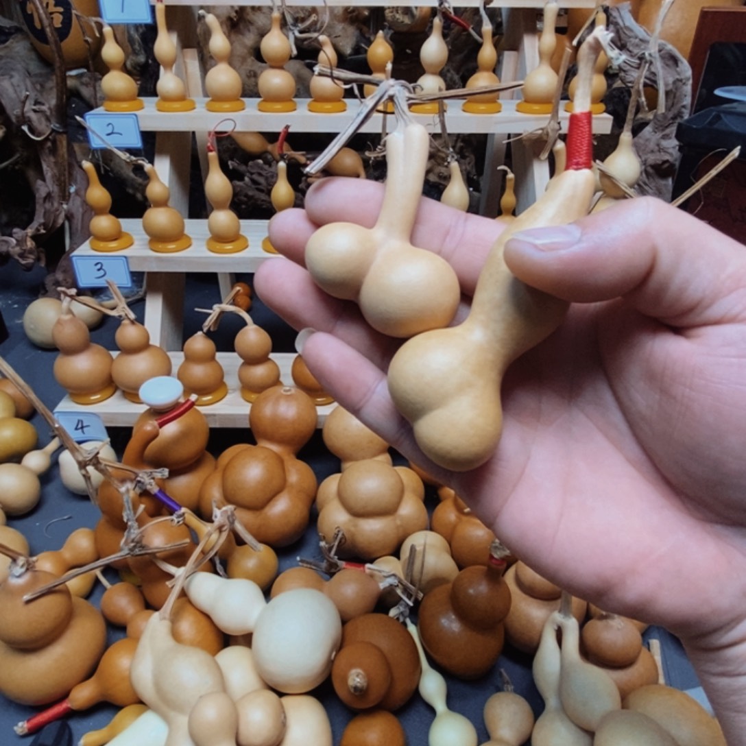 H***安连体双胞胎葫芦摆件