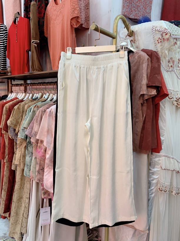 YF！ 999#百搭蚕丝九分阔腿裤