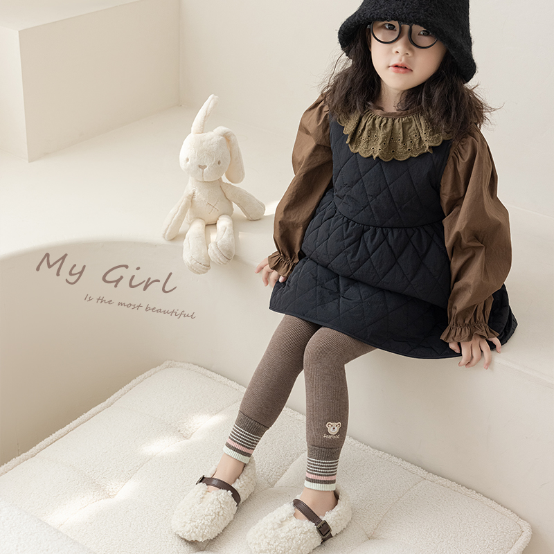 【加绒加厚】儿童款小兔小熊爱心齐脚款打底裤10°-零下5°灵动可爱