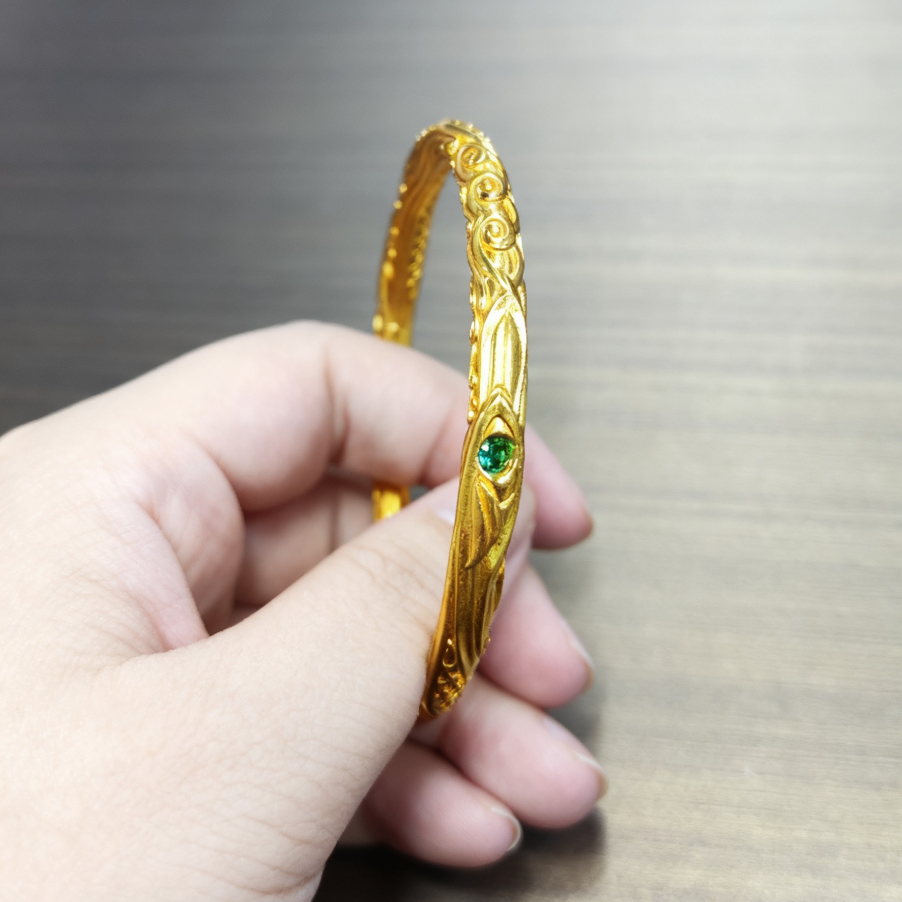 铜合金手镯 KS5004Nurluk 义乌一手发货金色原创设美扣头欧若