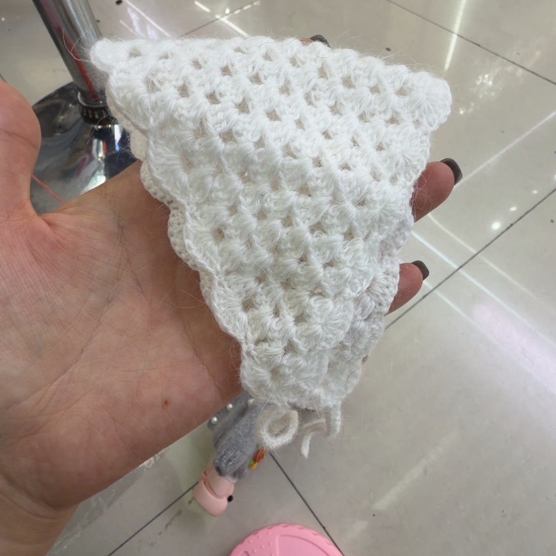 ****㎕一个头巾，手工针织
