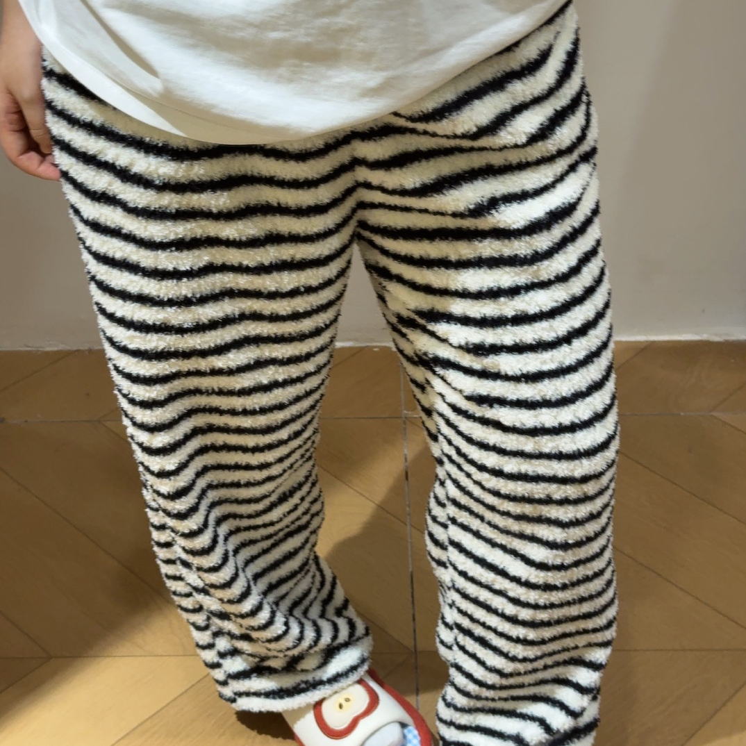 【金棉】超软糯条纹保暖可外穿休闲睡裤