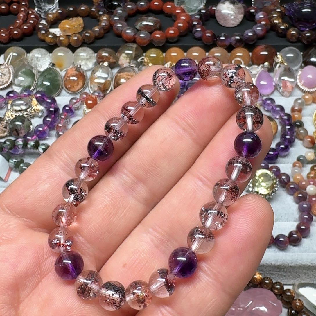 水晶超七手串未镶嵌